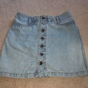 button up jean skirt